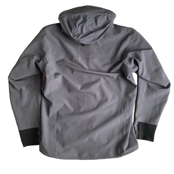 Arcteryx Acto FL Jacket Mens Large Softshell Grid Fleece Alpine Hood Pilot Gray - Picture 9 of 13